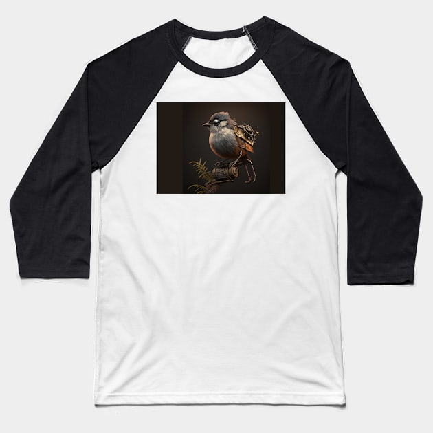 Steampunk tomtit Baseball T-Shirt by honeythief